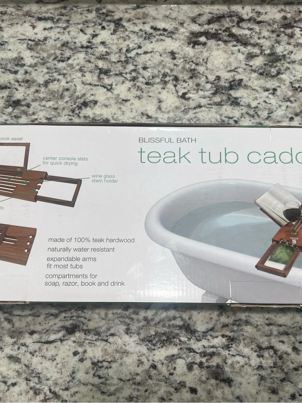 Teak Bath Tub Caddy